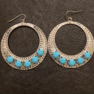 😳😮😳 5 for $10 Costume silver turquoise earrings